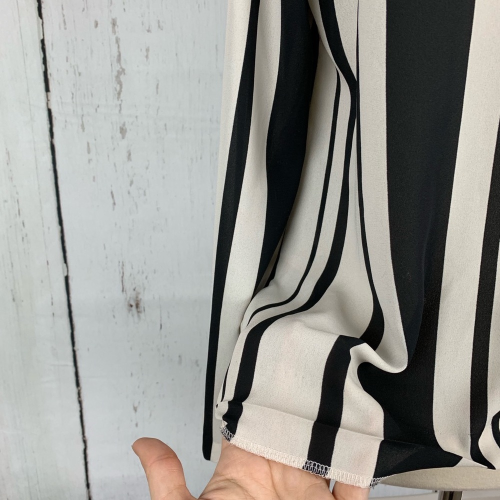 NORDSTROM || LUSH Striped Drape Front Blazer - Picture 5 of 7